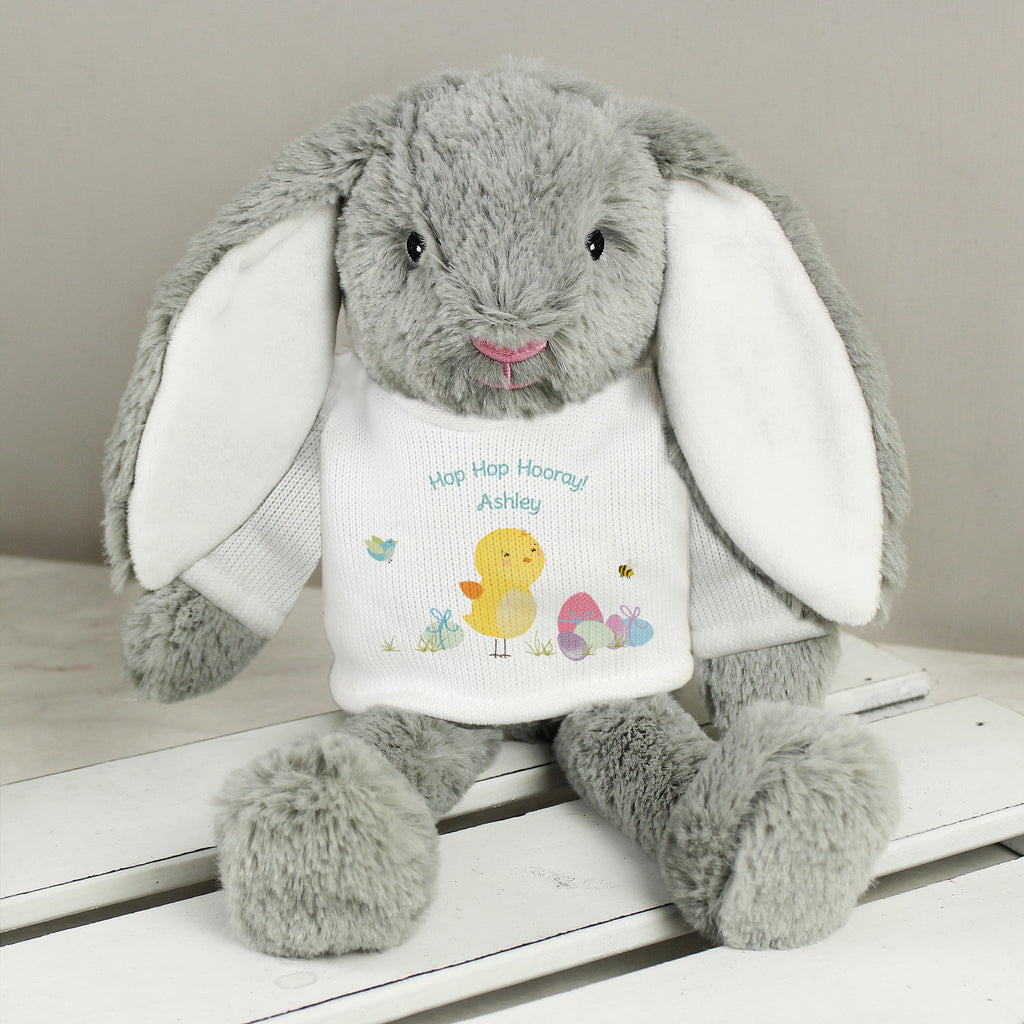 Personalised Easter Meadow Bunny Rabbit - Plush Soft Toy - Inspired Creative Gifts