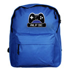 Personalised Gaming Blue Backpack for Birthday
