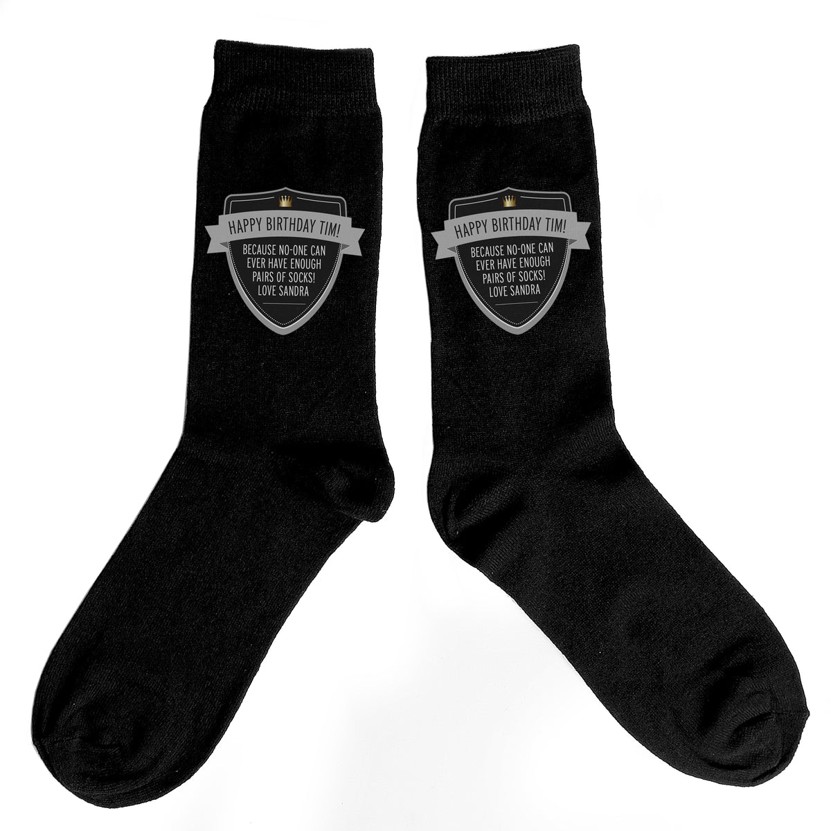 Personalised Classic Shield Men's Socks | Clothing | Wedding Gift