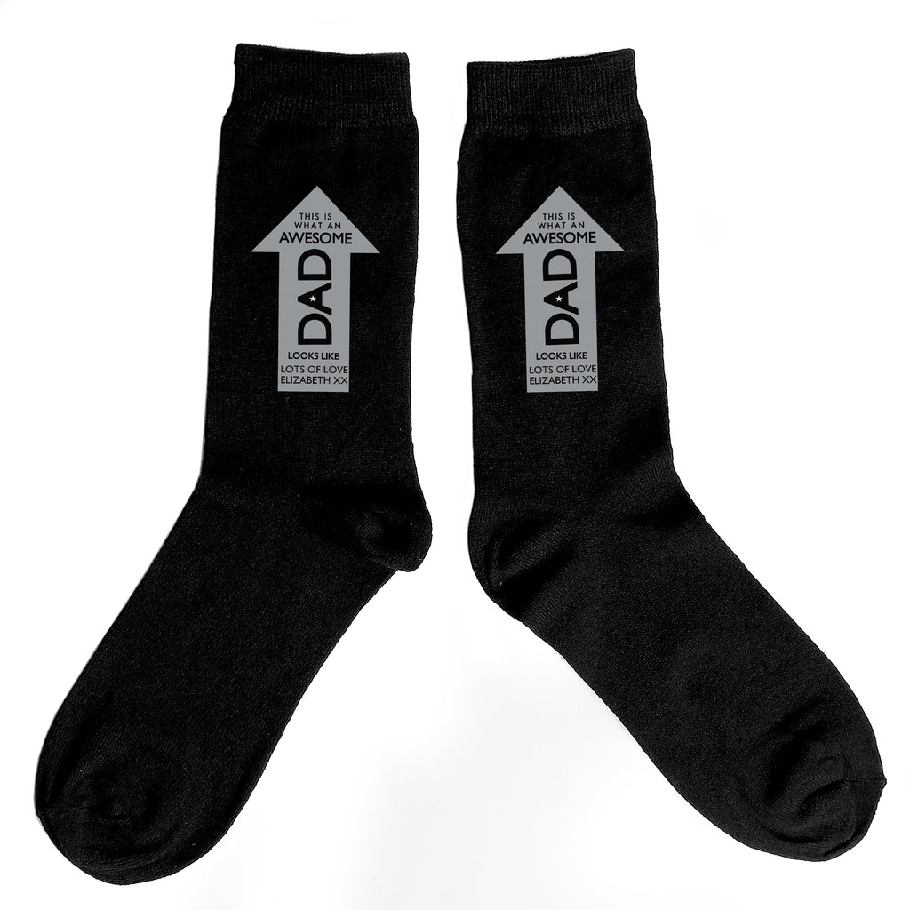 Personalised Awesome Dad Men's Socks | Christmas Gift