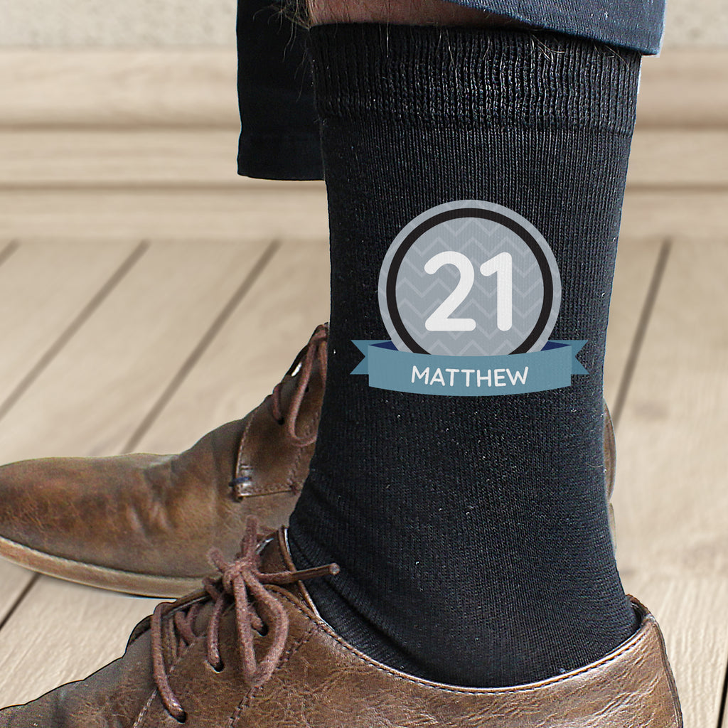 Personalised Birthday Men's Socks for Anniversary