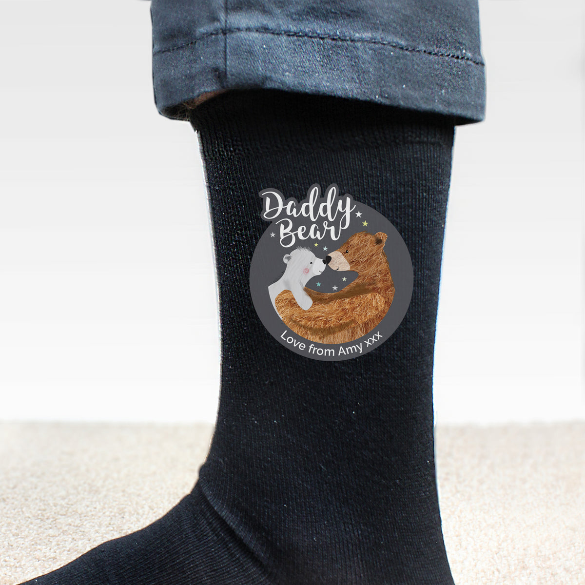 Personalised Daddy Bear Men's Socks | Clothing | Christmas Gift