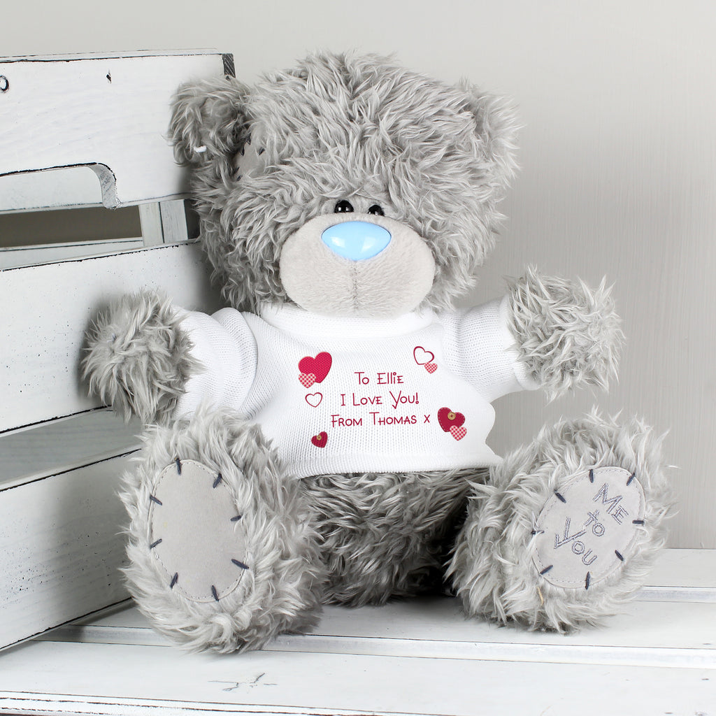 Personalised Me to You Bear Hearts - Plush Soft Toy - Inspired Creative Gifts