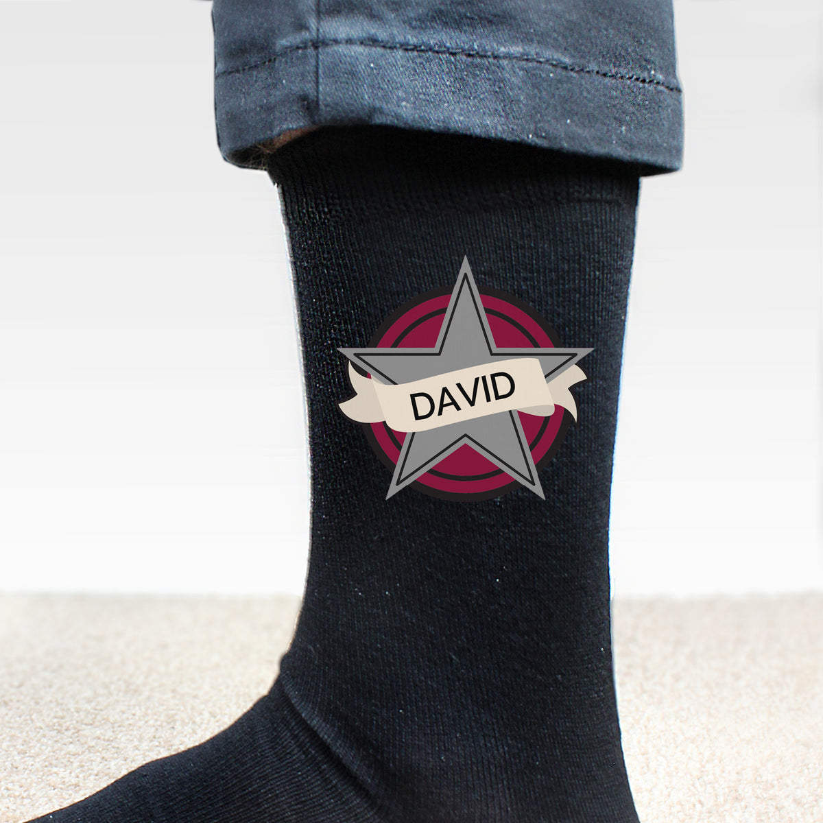 Personalised Star Men's Socks | Clothing | Inspired Creative Gifts