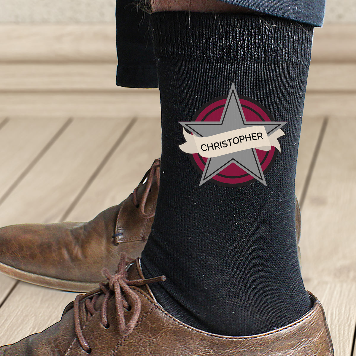 Personalised Star Men's Socks | Clothing | Inspired Creative Gifts
