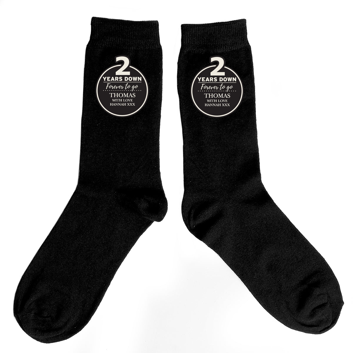 Personalised 2nd Anniversary Mens Socks | Clothing