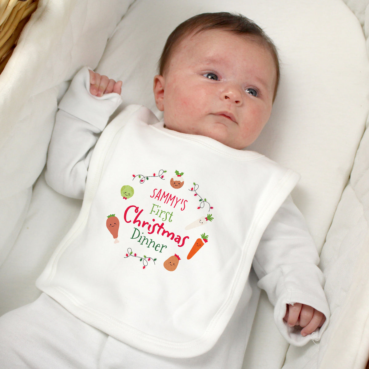 Personalised 'First Christmas Dinner' Bib | Christmas Gift