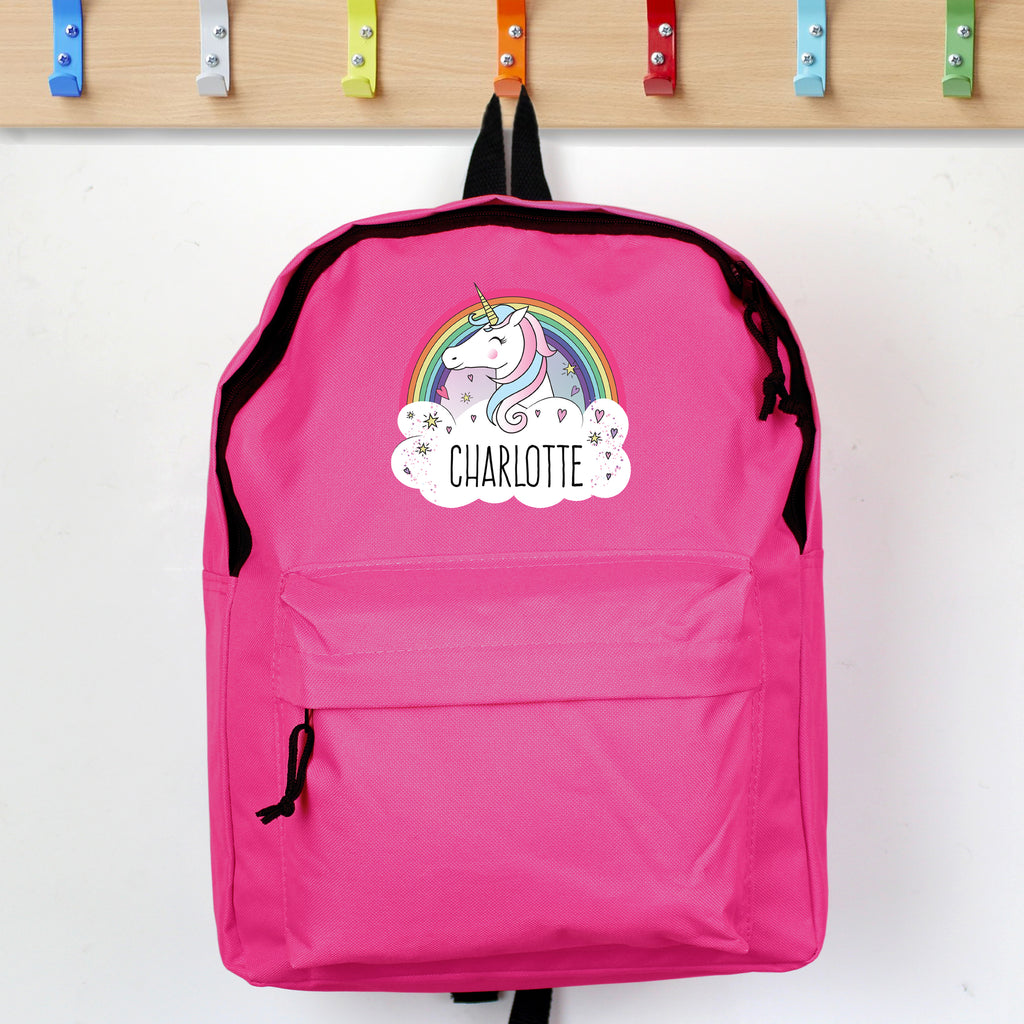 Personalised Unicorn Pink Backpack | Textiles