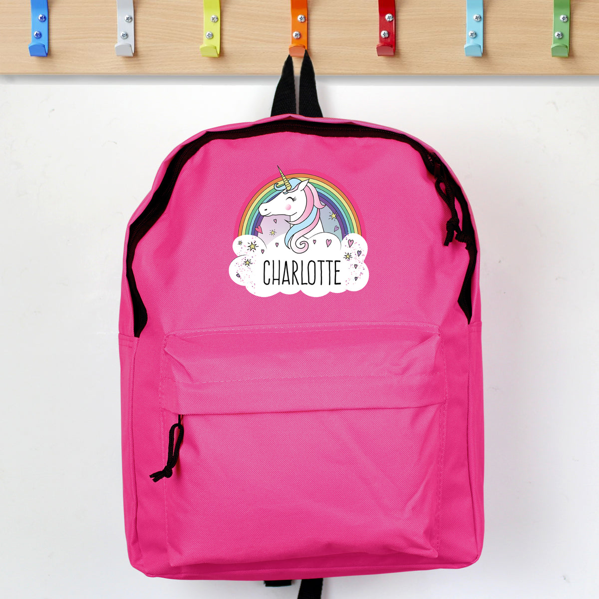 Personalised Unicorn Pink Backpack | Textiles