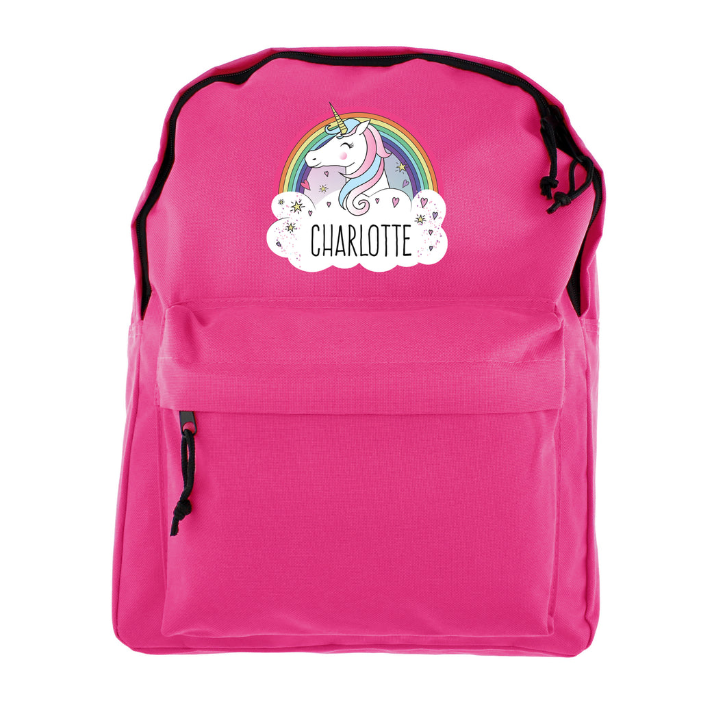 Personalised Unicorn Pink Backpack | Textiles