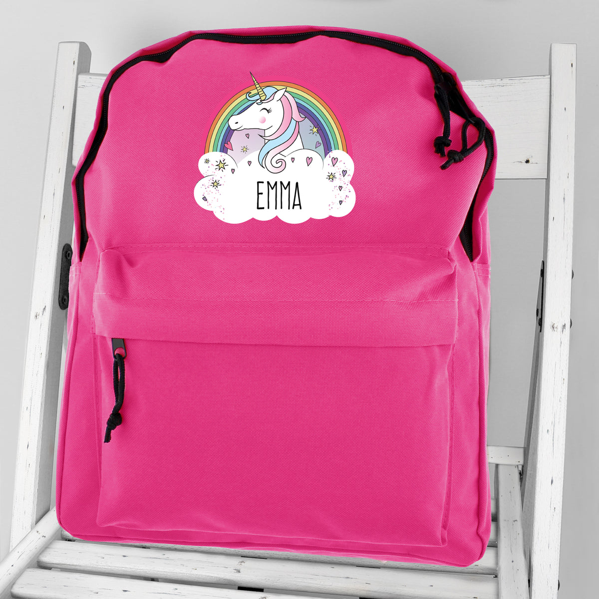 Personalised Unicorn Pink Backpack | Textiles