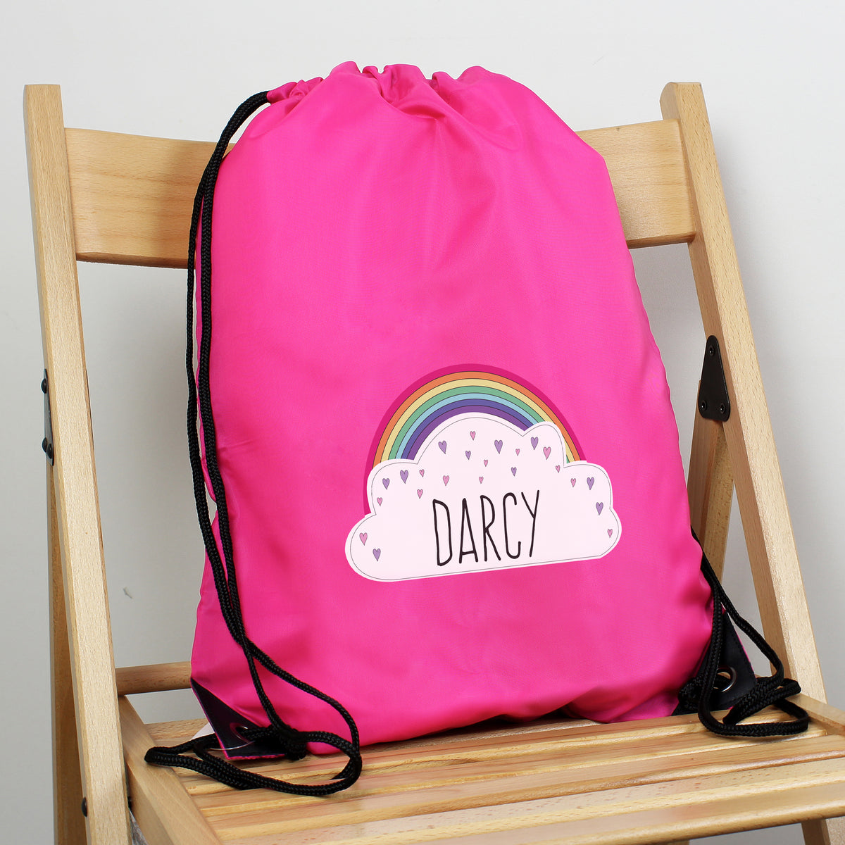 Personalised Rainbow Pink Kit Bag | Textiles