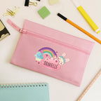 Personalised Cute Bunny Pink Pencil Case | Stationery & Pens