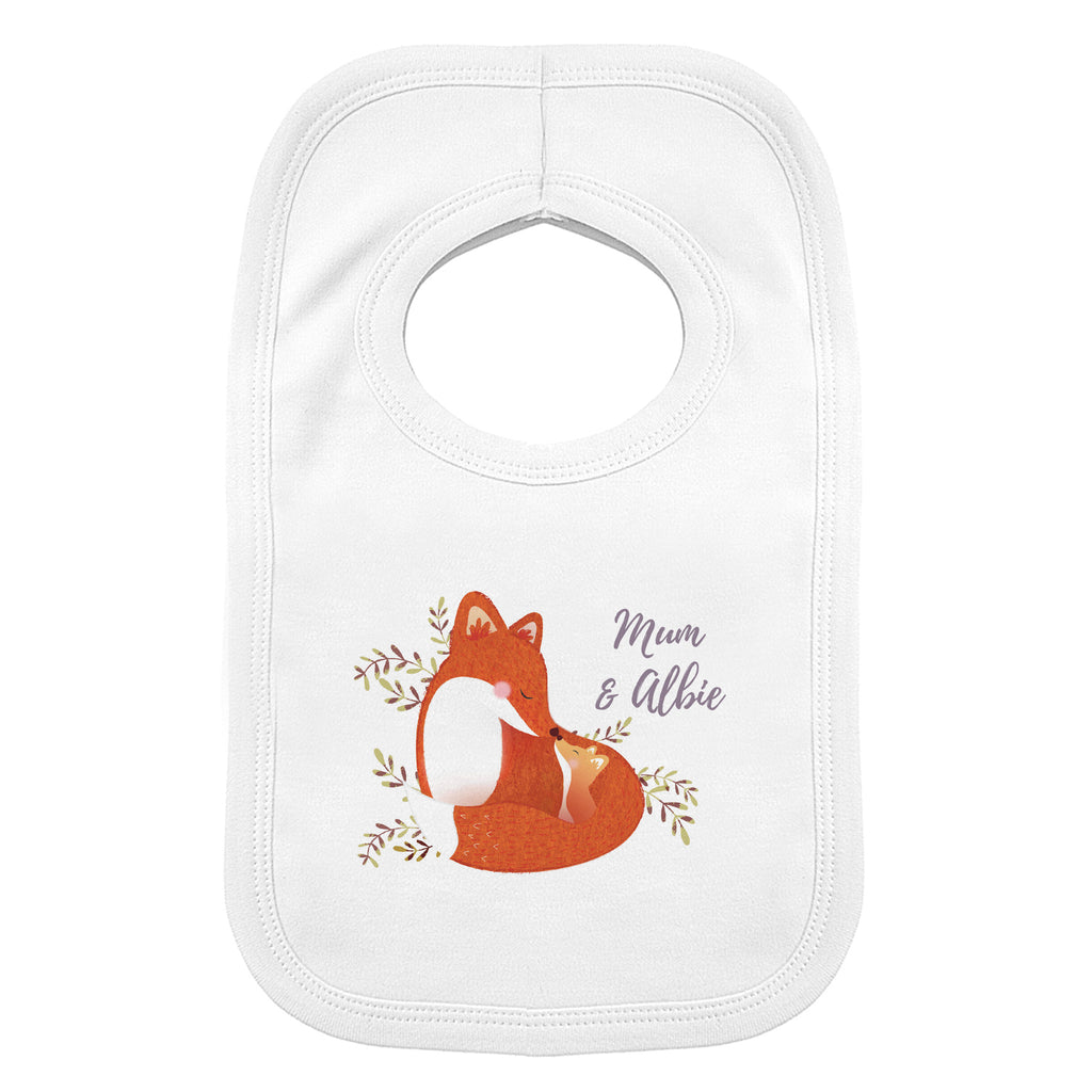 Personalised Mummy and Me Fox Bib for Christmas