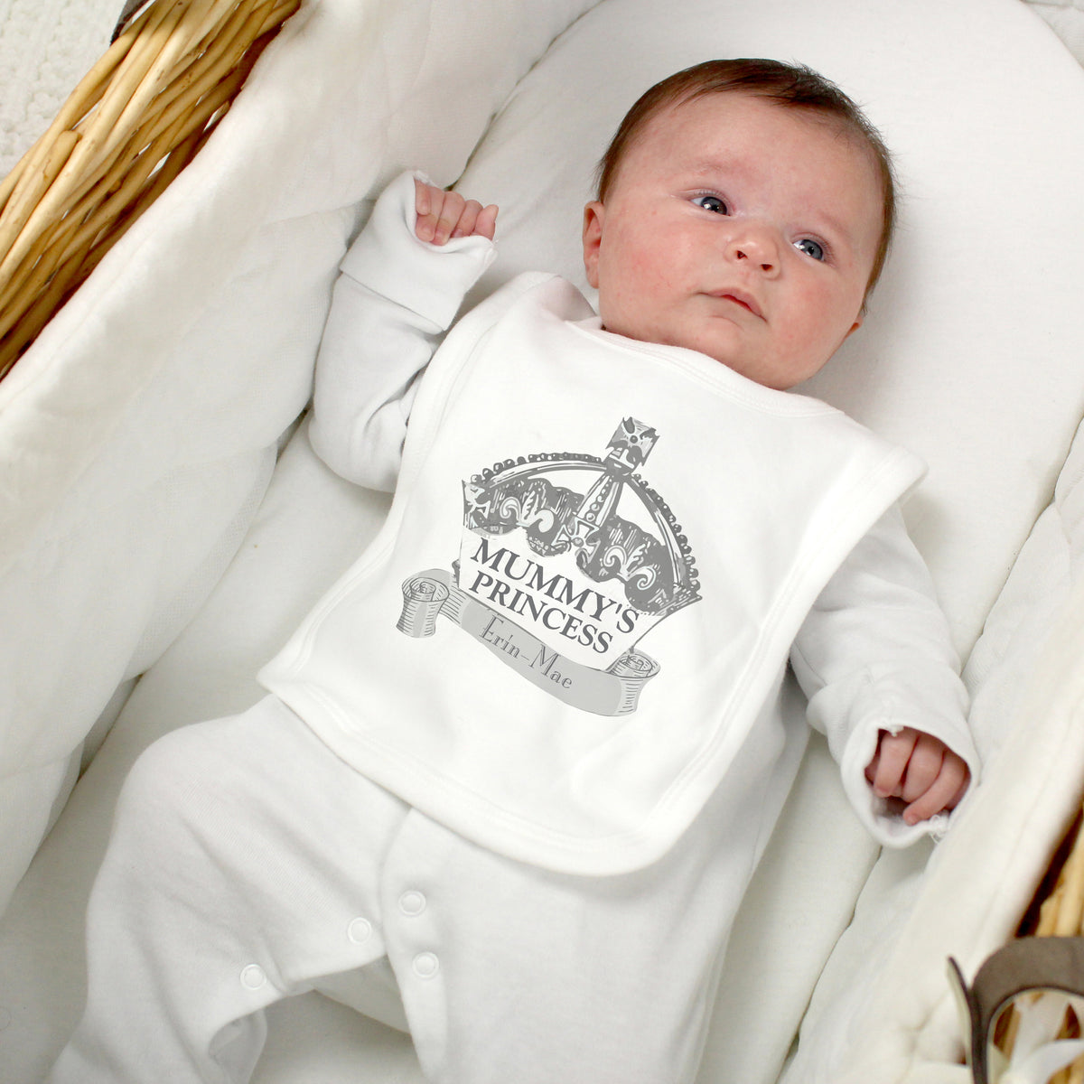 Personalised Royal Crown Bib | Mealtime Essentials | Inspired Creative Gifts
