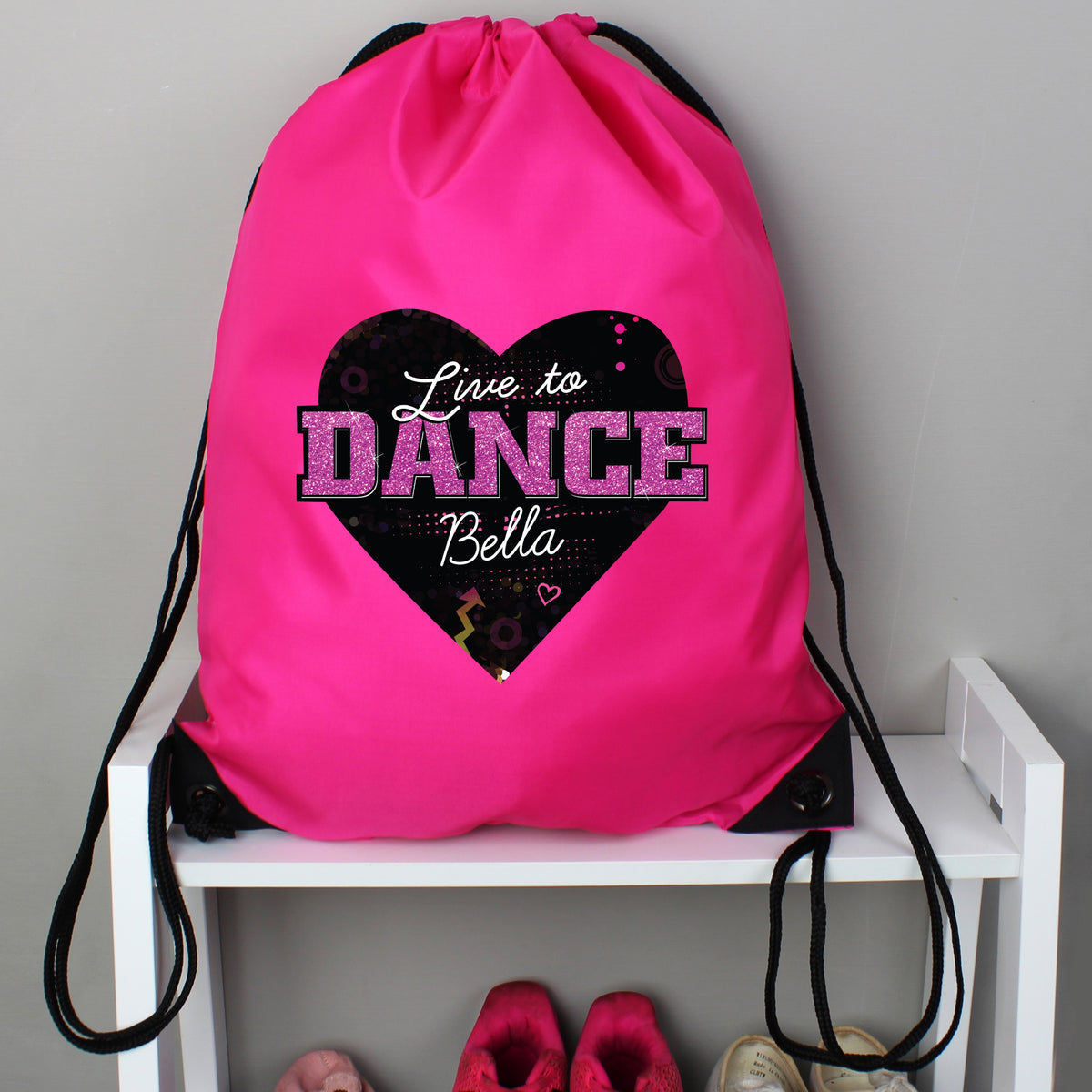 Personalised 'Live to Dance' Pink Kit Bag | Textiles