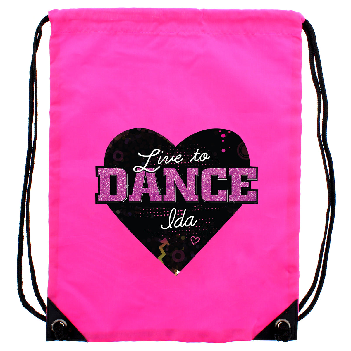 Personalised 'Live to Dance' Pink Kit Bag | Textiles