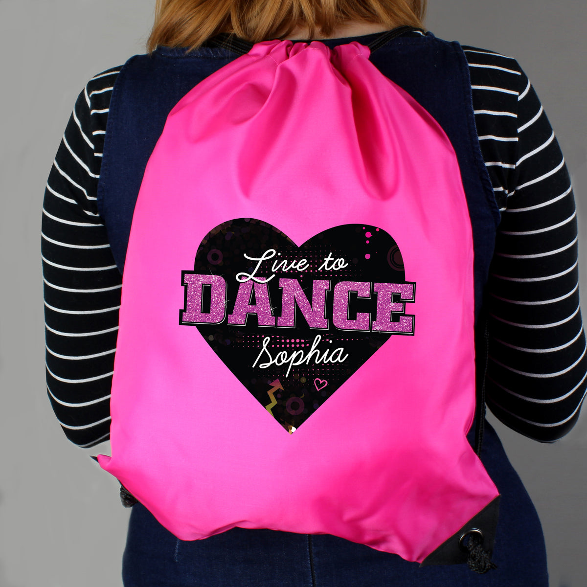 Personalised 'Live to Dance' Pink Kit Bag | Textiles