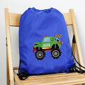 Personalised Monster Truck Blue Kit Bag | Textiles