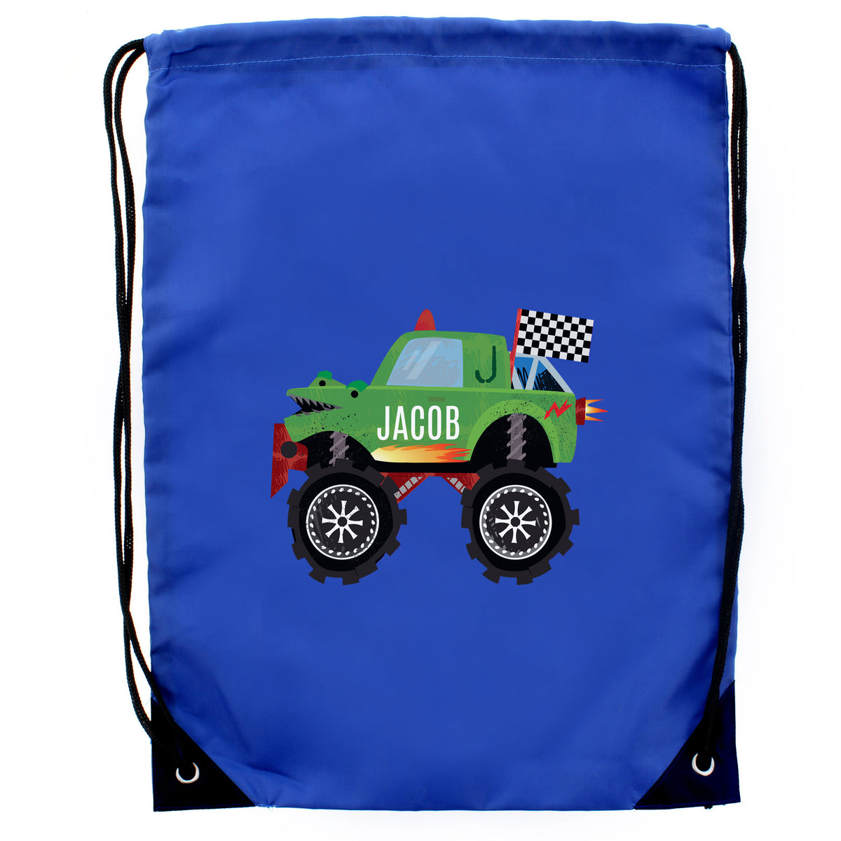 Personalised Monster Truck Blue Kit Bag | Textiles