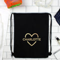 Personalised Gold Heart Kit Bag | Textiles | Inspired Creative Gifts