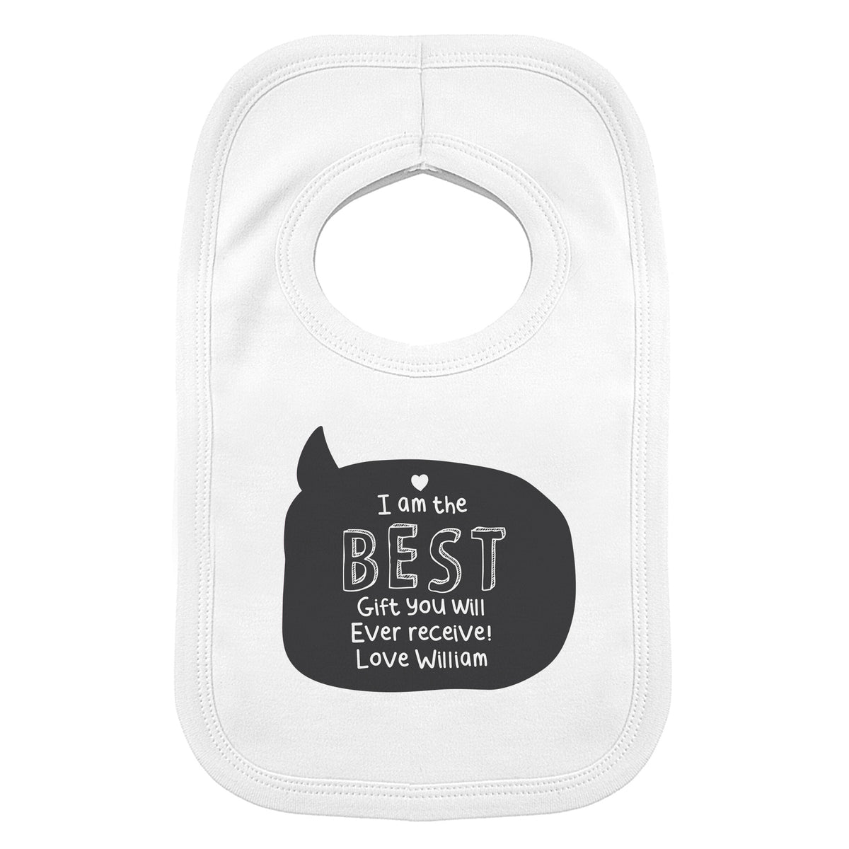 Personalised Speech Bubble Bib | Mealtime Essentials | Inspired Creative Gifts