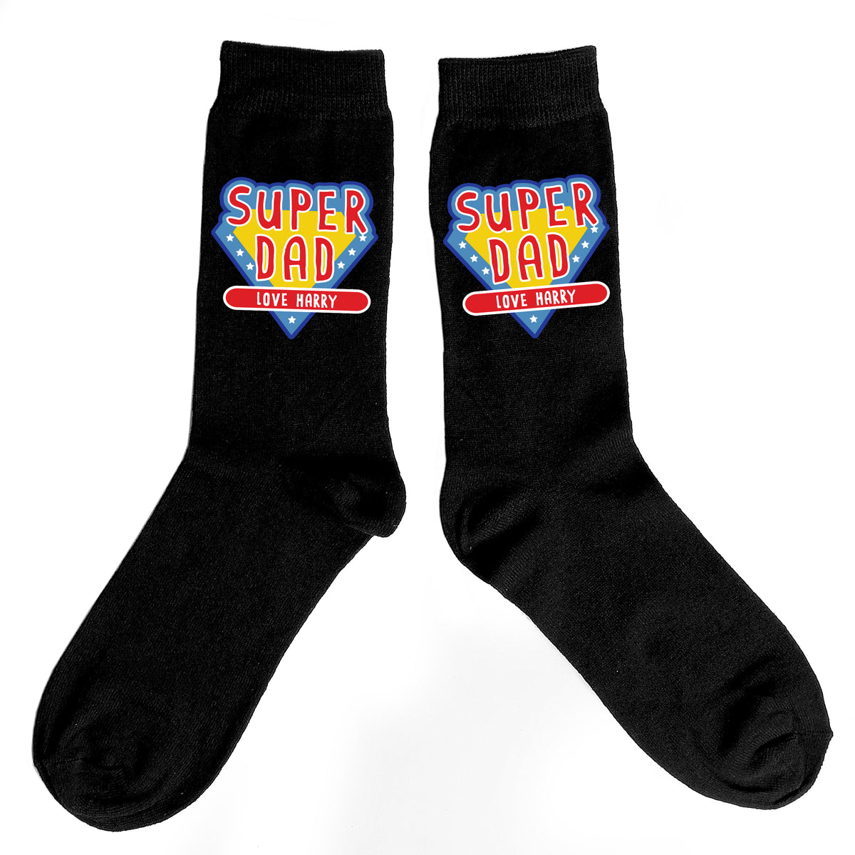 Personalised Super Dad Mens Socks | Clothing | Inspired Creative Gifts
