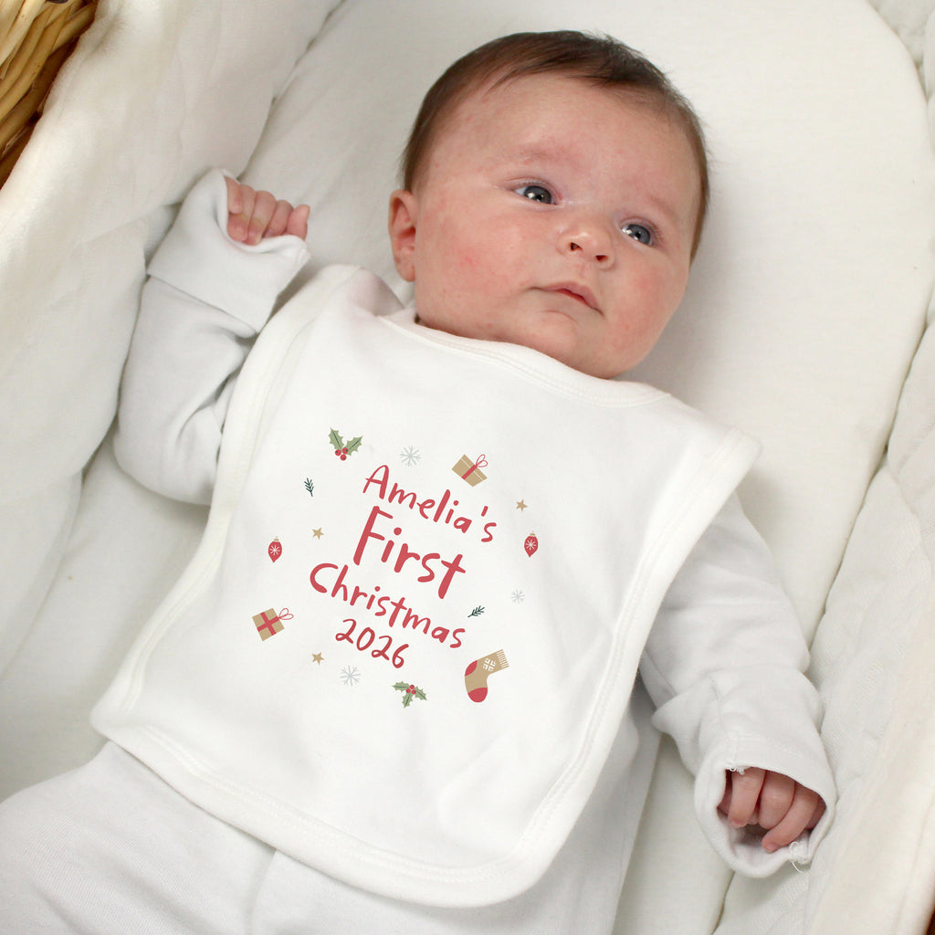 Personalised First Christmas Bib | Christmas Gift