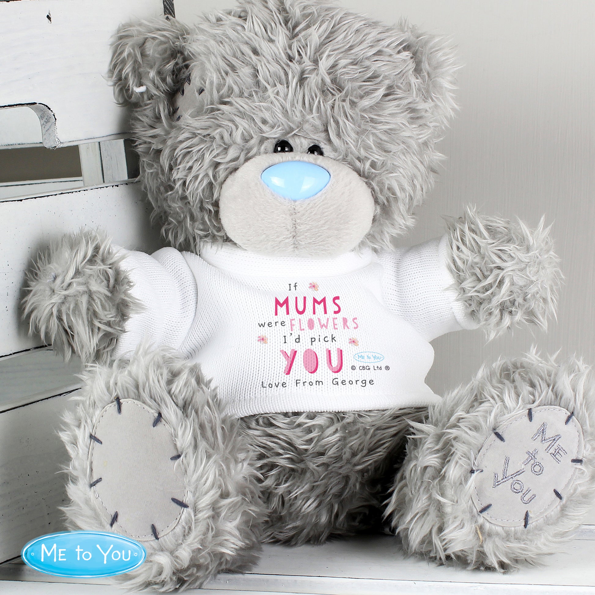 Personalised Me To You If...Were Flowers Bear - Plush Soft Toy - Inspired Creative Gifts