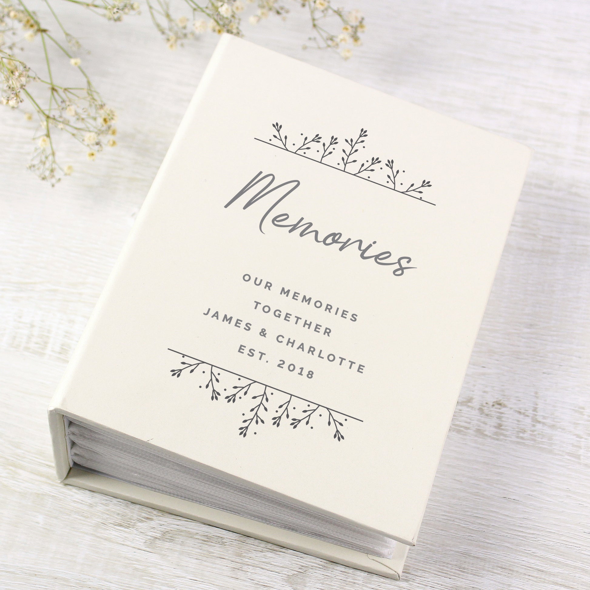 Personalised Floral 6x4 Photo Album with Sleeves - Inspired Creative Gifts