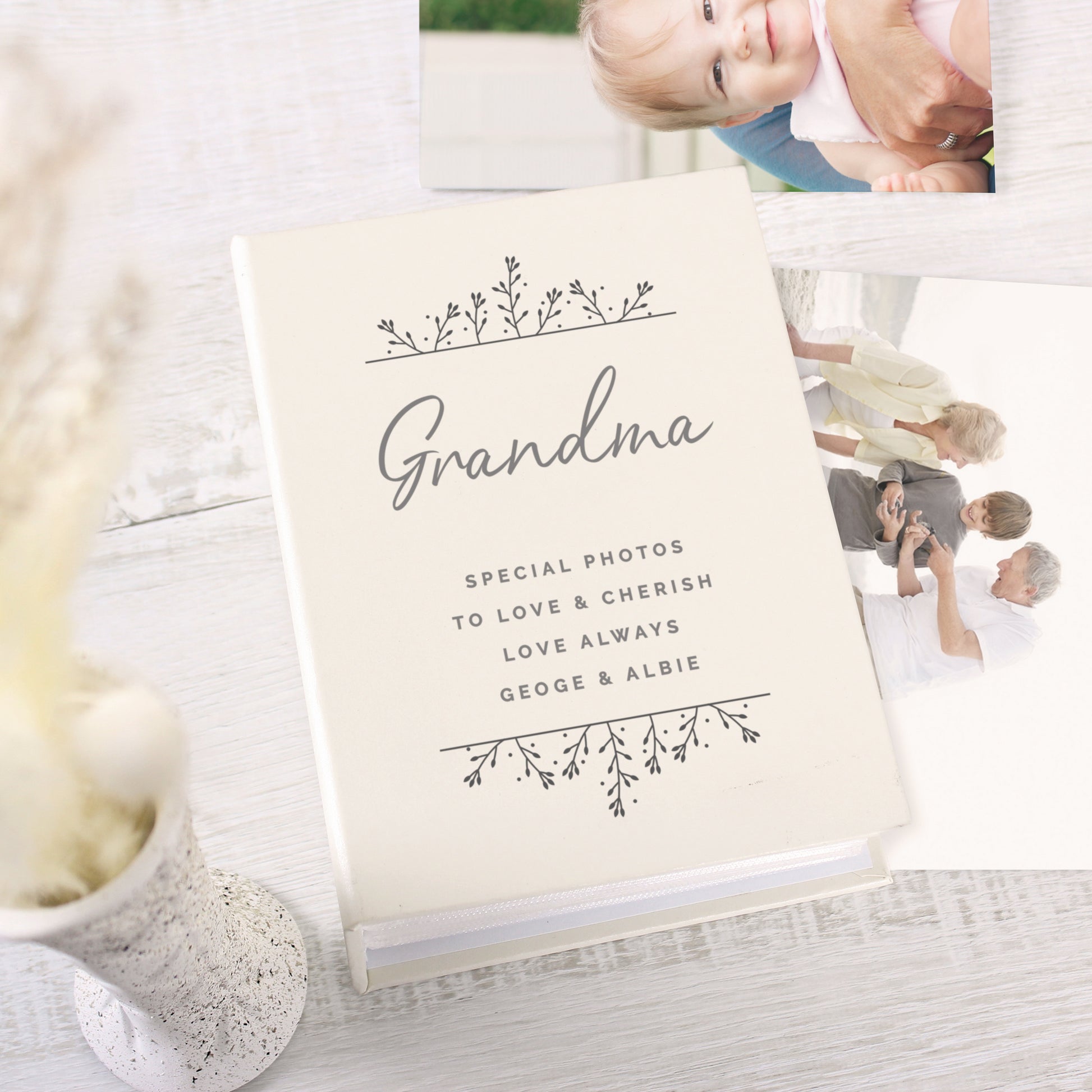 Personalised Floral 6x4 Photo Album with Sleeves - Inspired Creative Gifts