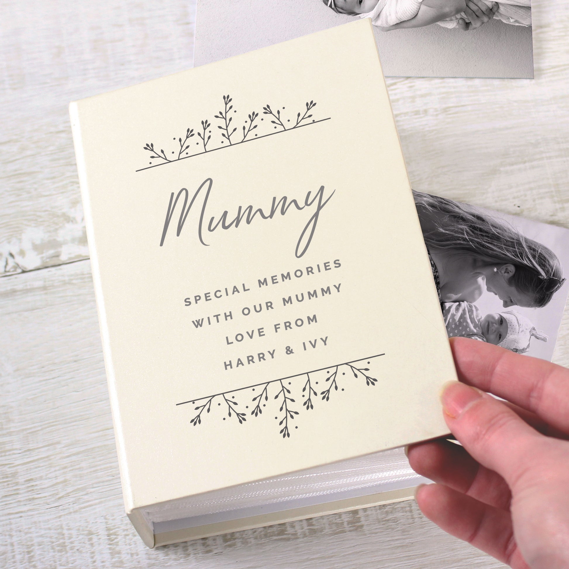 Personalised Floral 6x4 Photo Album with Sleeves - Inspired Creative Gifts