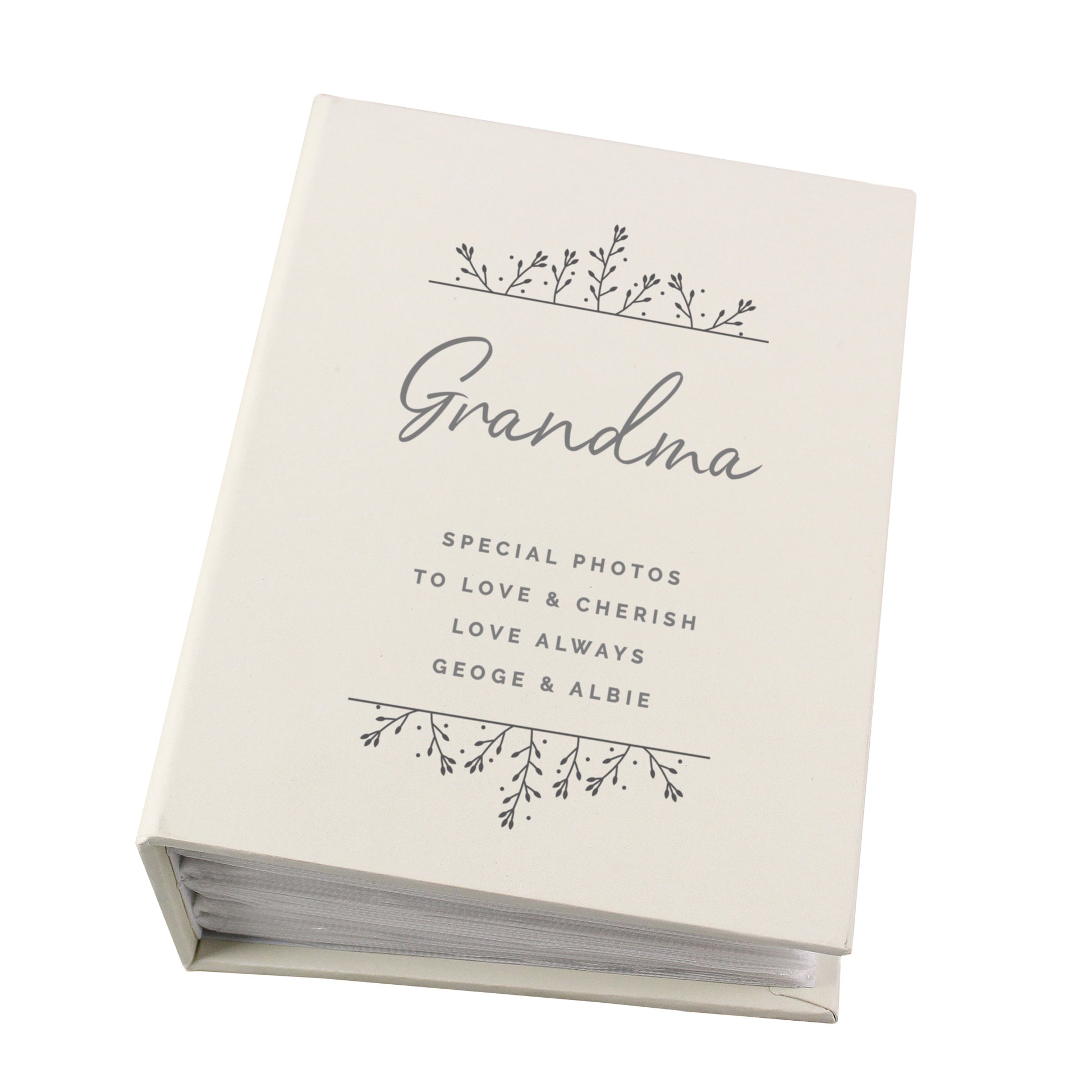 Personalised Floral 6x4 Photo Album with Sleeves - Inspired Creative Gifts