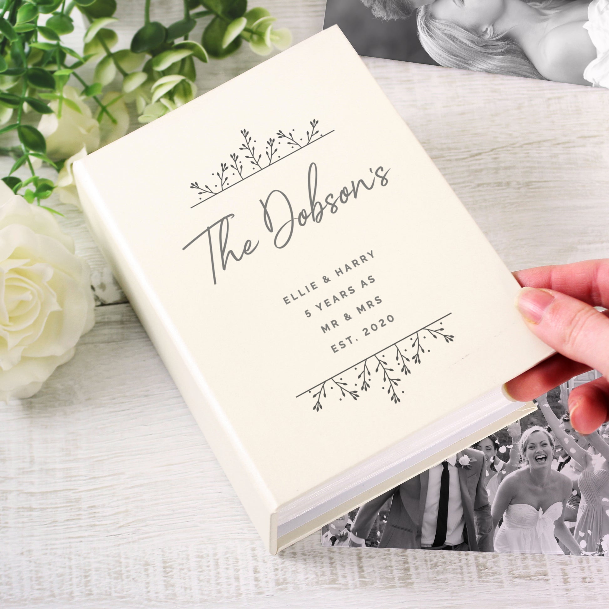 Personalised Floral 6x4 Photo Album with Sleeves - Inspired Creative Gifts