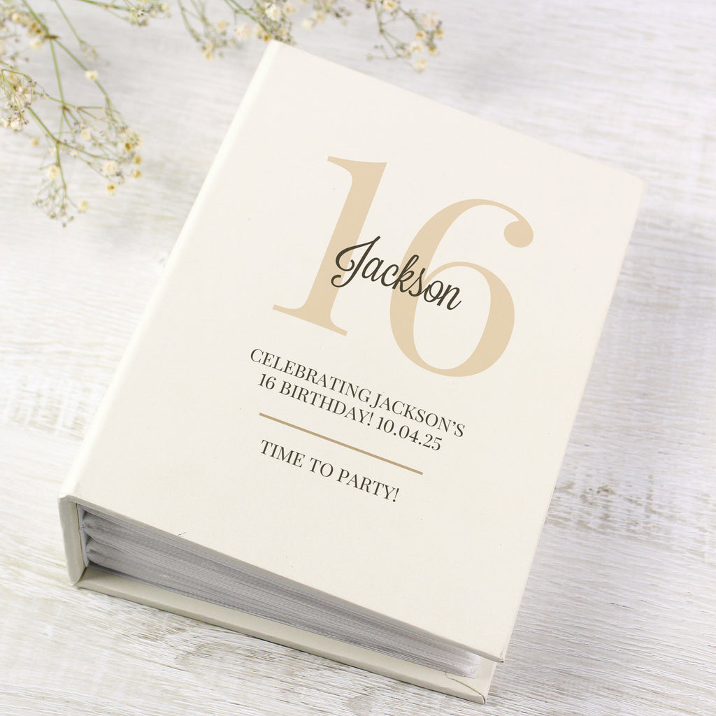 Personalised Big Birthday 6x4 Photo Album with Sleeves - Photo Album - Inspired Creative Gifts