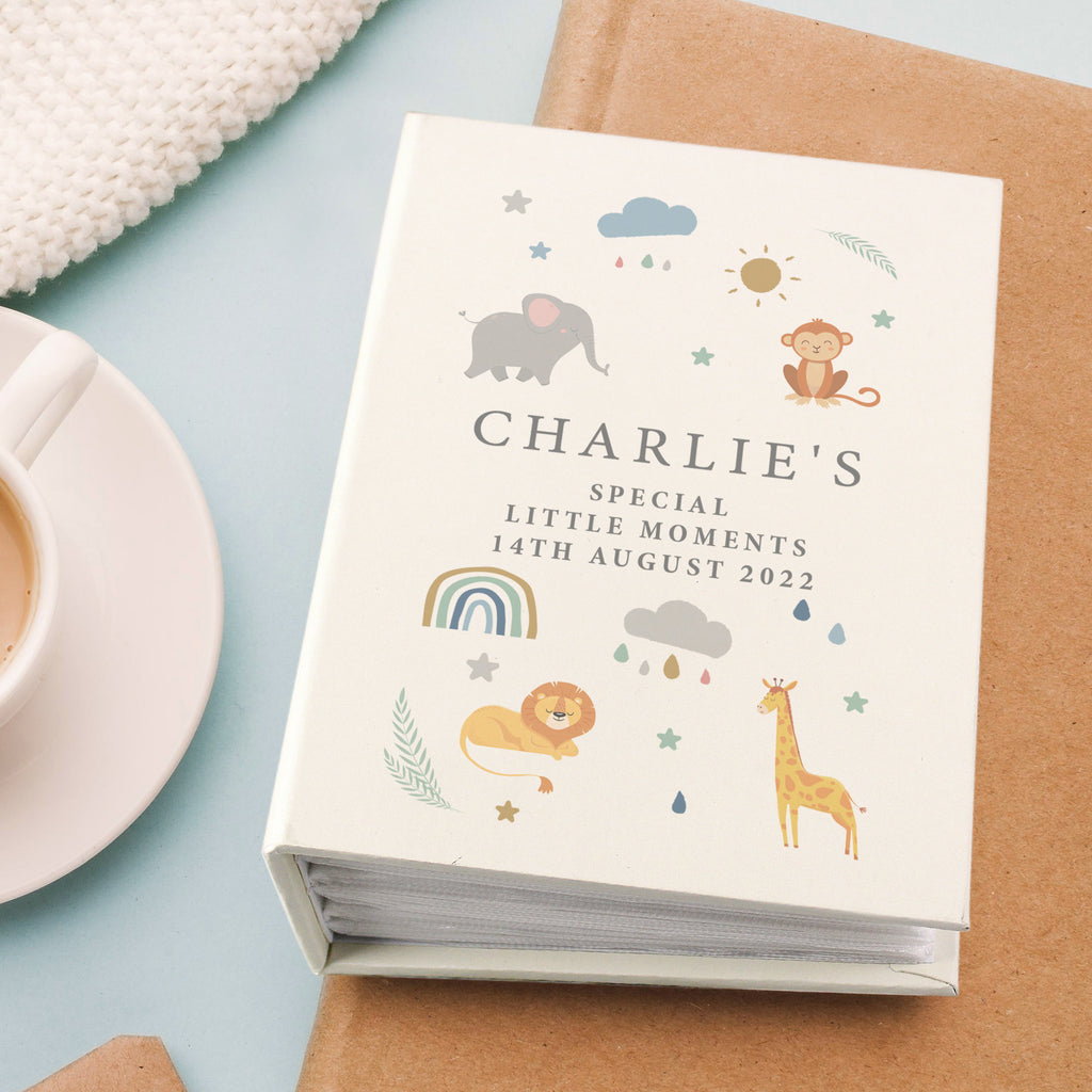 Personalised Safari Animals 6x4 Photo Album with Sleeves - Photo Album - Inspired Creative Gifts