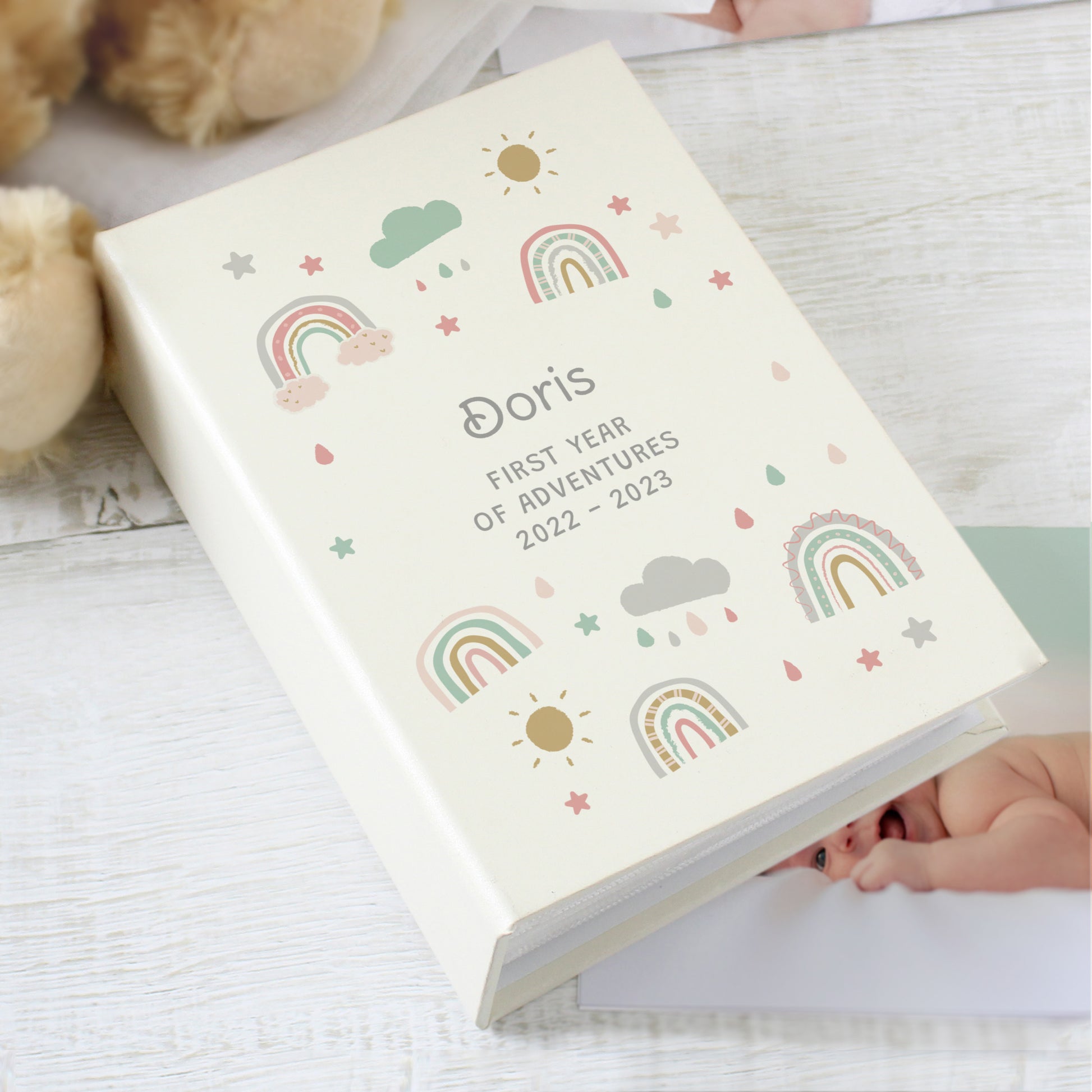 Personalised Rainbow 6x4 Photo Album with Sleeves - Photo Album - Inspired Creative Gifts