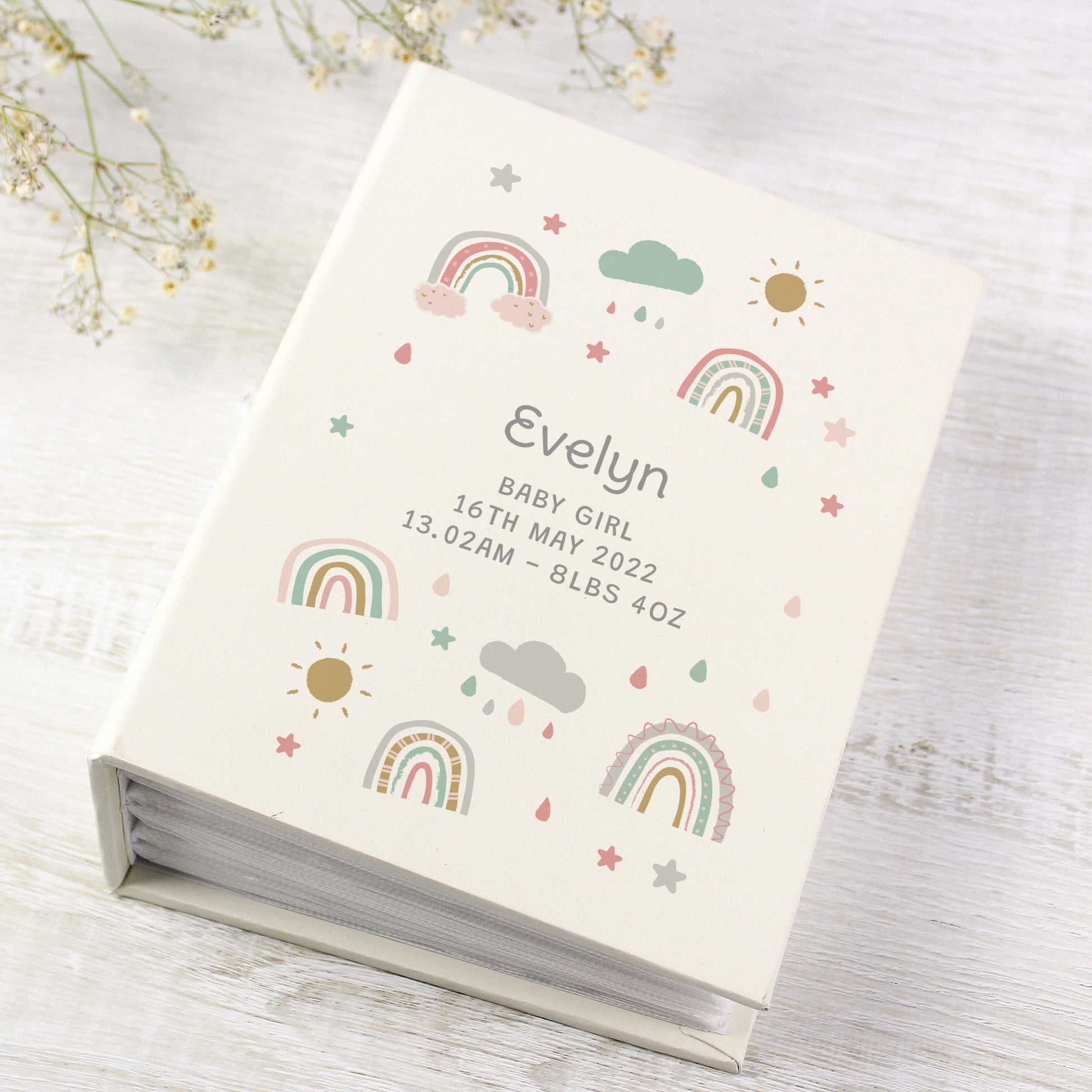 Personalised Rainbow 6x4 Photo Album with Sleeves - Photo Album - Inspired Creative Gifts