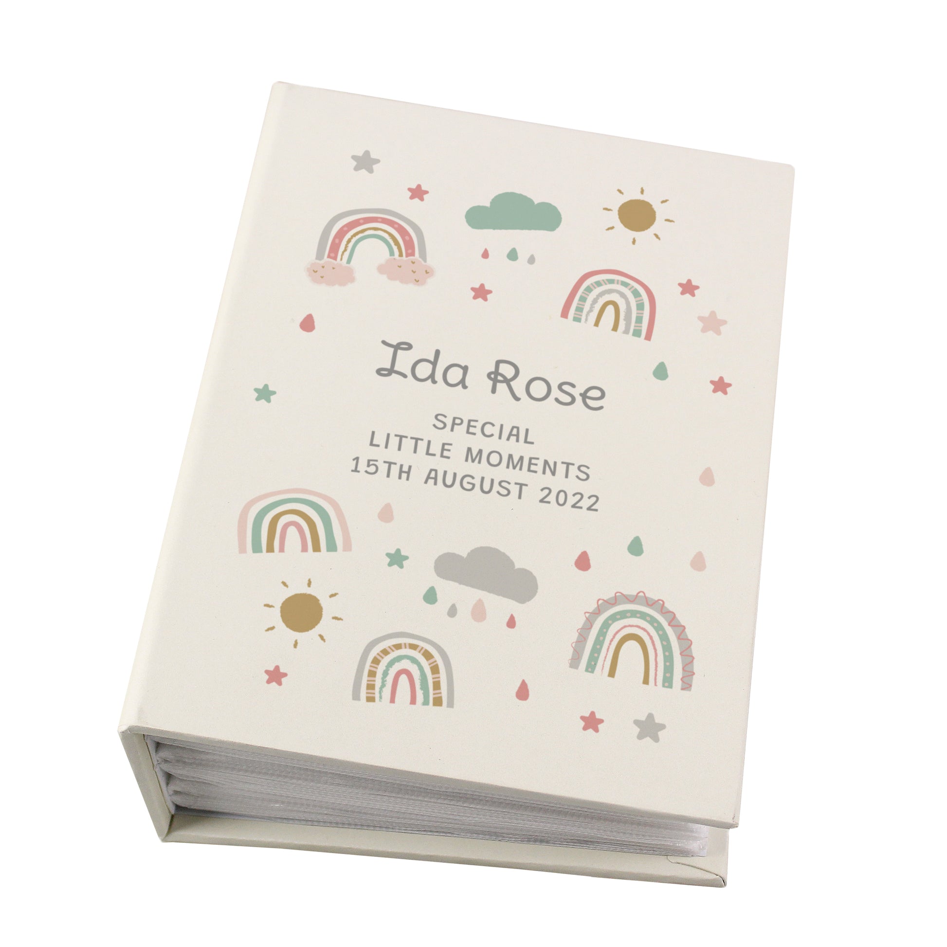 Personalised Rainbow 6x4 Photo Album with Sleeves - Photo Album - Inspired Creative Gifts