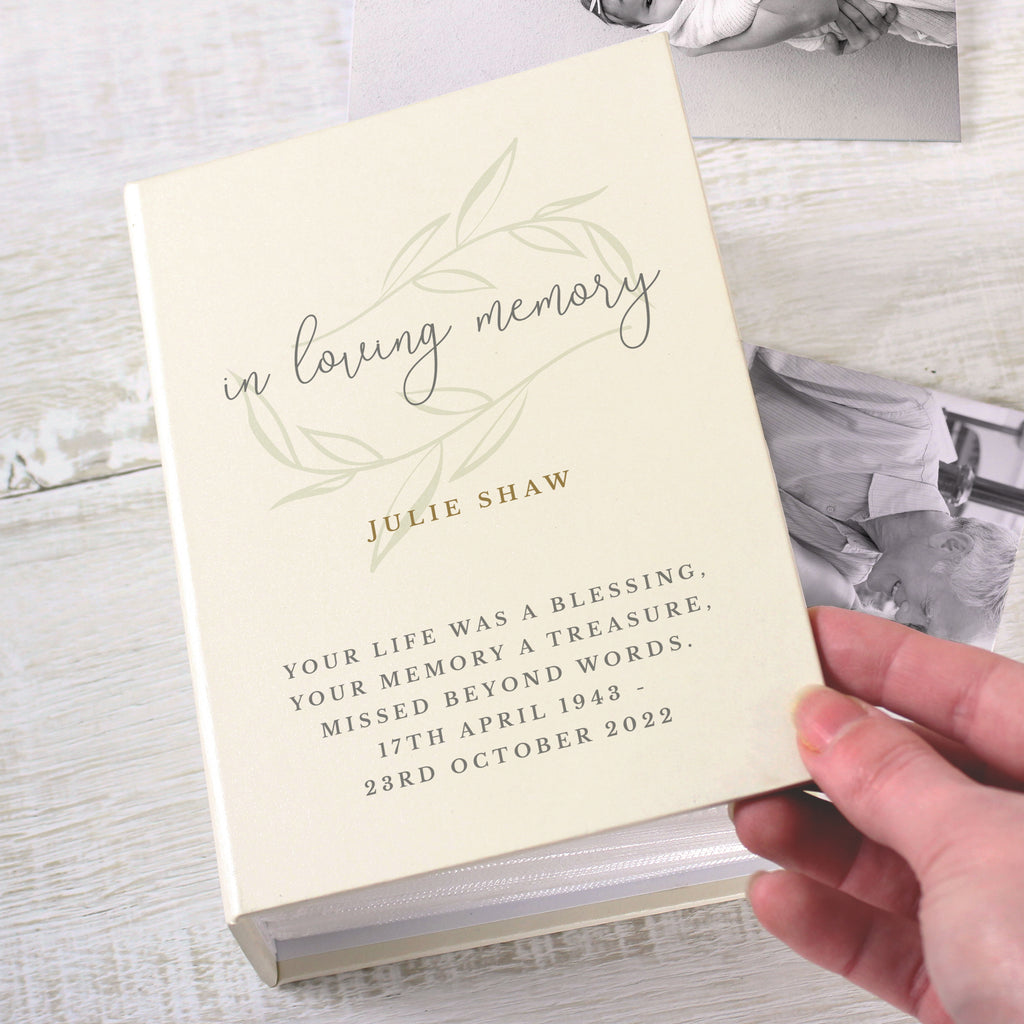 Personalised In Loving Memory 6x4 Photo Album with Sleeves - Photo Album - Inspired Creative Gifts