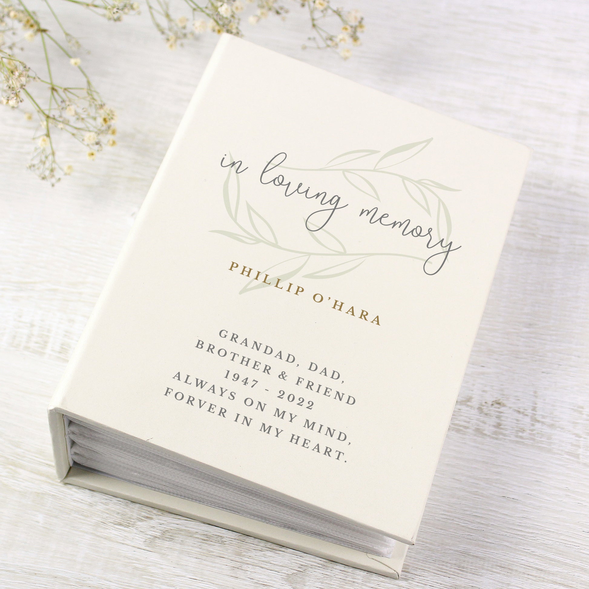 Personalised In Loving Memory 6x4 Photo Album with Sleeves - Photo Album - Inspired Creative Gifts