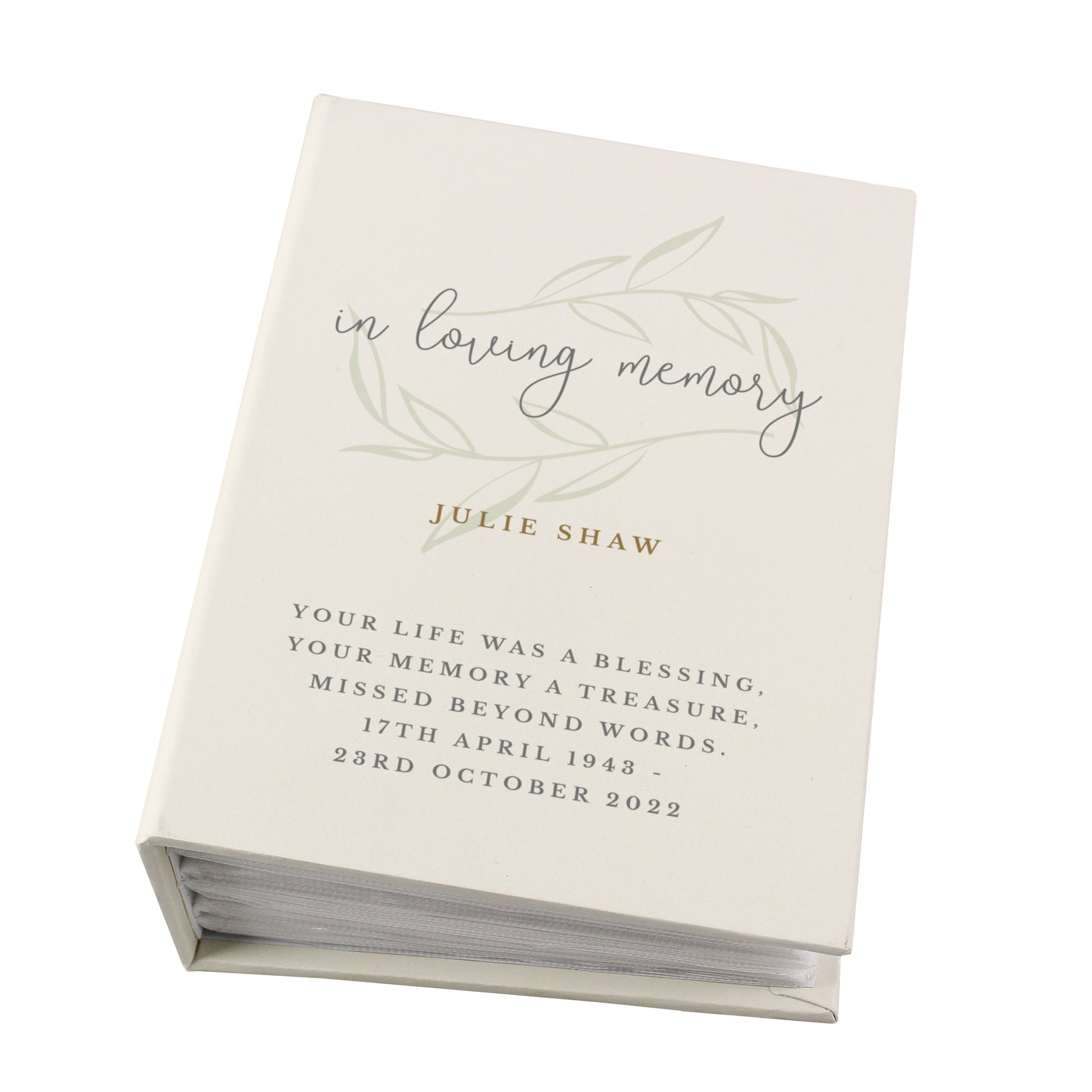 Personalised In Loving Memory 6x4 Photo Album with Sleeves - Photo Album - Inspired Creative Gifts