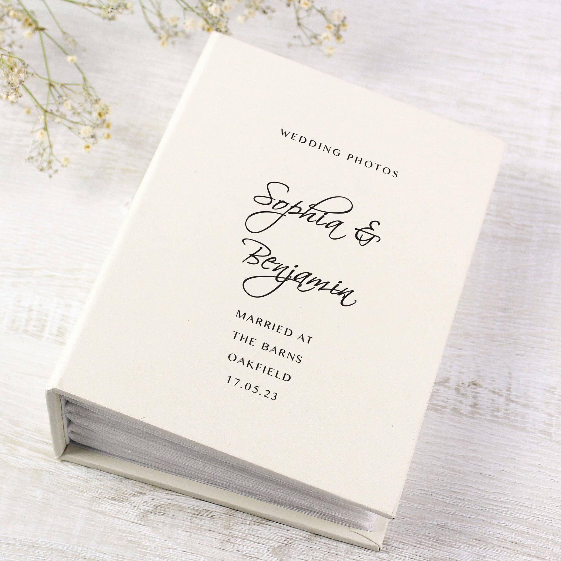 Personalised Free Text 6x4 Photo Album with Sleeves - Inspired Creative Gifts