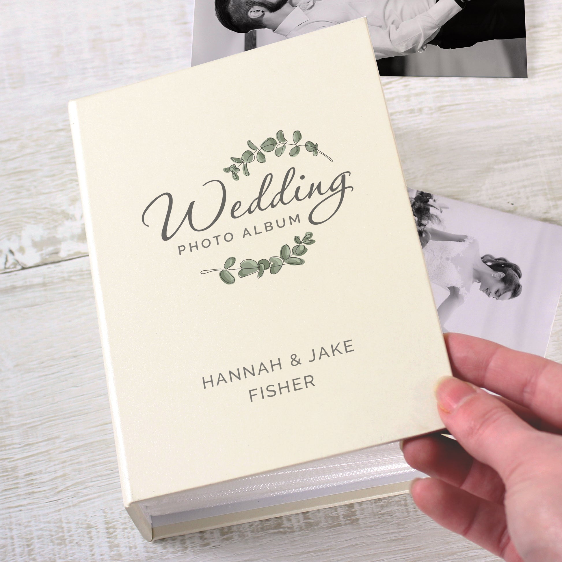 Personalised Botanical Wedding 6x4 Photo Album with Sleeves - Photo Album - Inspired Creative Gifts