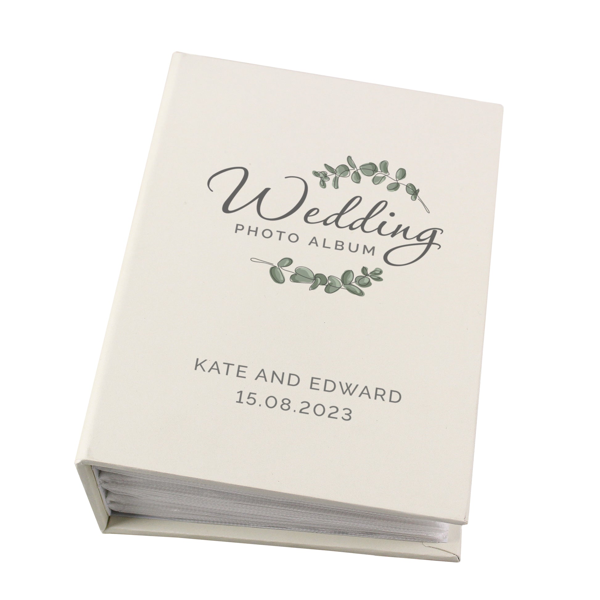 Personalised Botanical Wedding 6x4 Photo Album with Sleeves - Photo Album - Inspired Creative Gifts