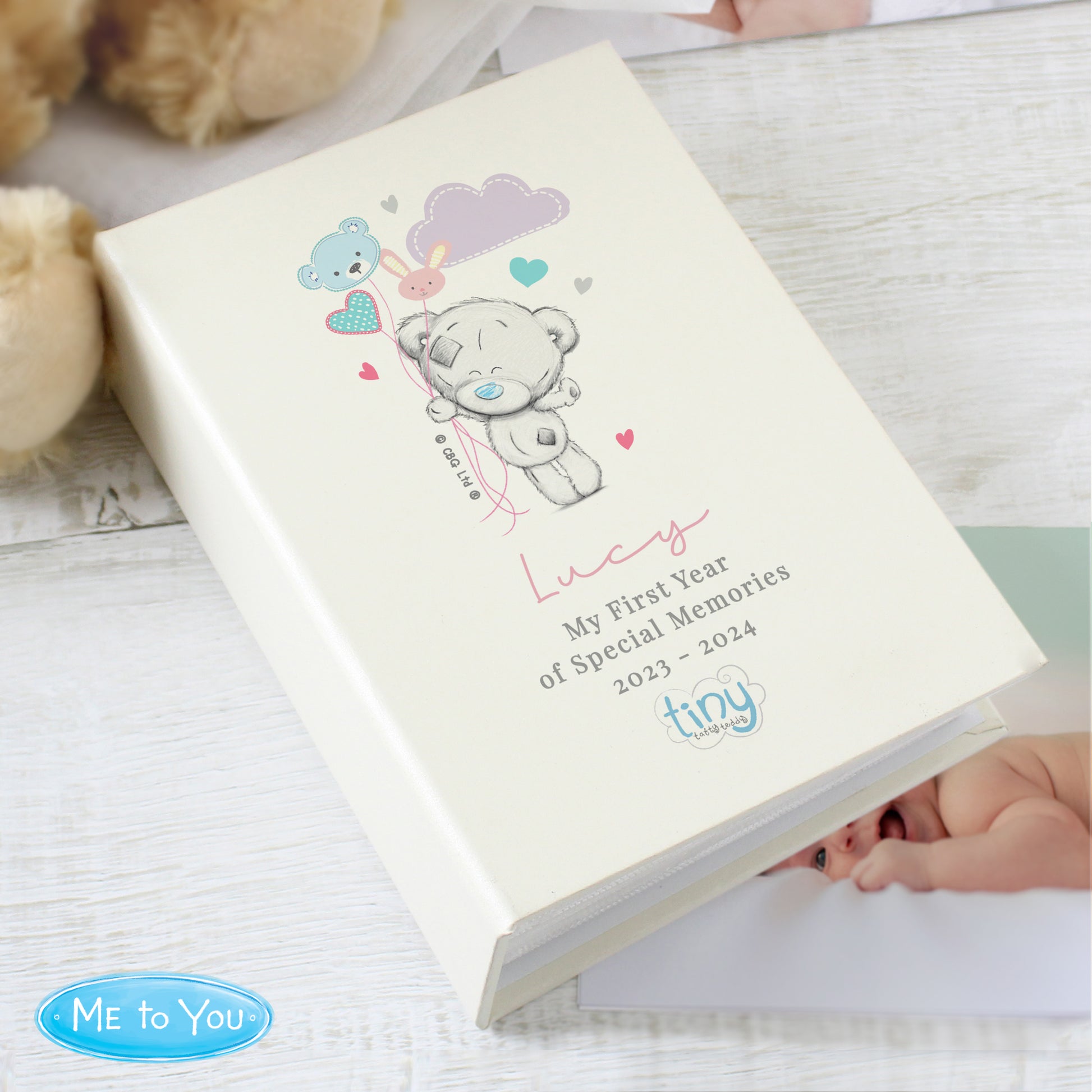 Personalised Tiny Tatty Teddy Pink 6x4 Photo Album with Sleeves - Photo Album - Inspired Creative Gifts
