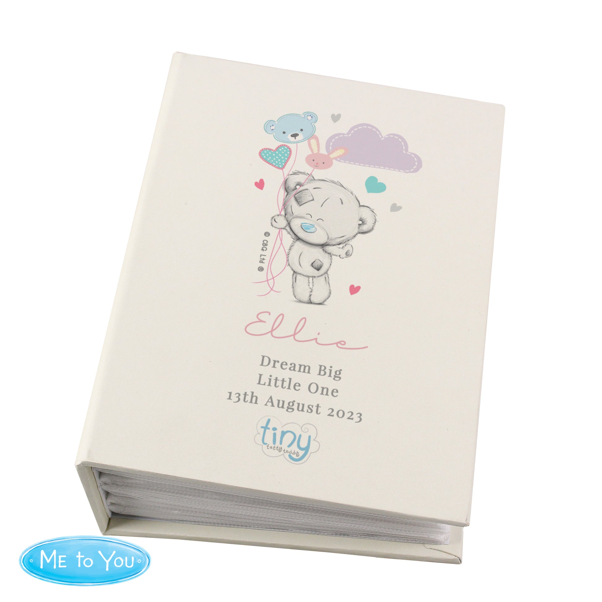 Personalised Tiny Tatty Teddy Pink 6x4 Photo Album with Sleeves - Photo Album - Inspired Creative Gifts