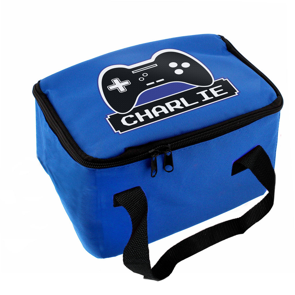 Personalised Gaming Blue Lunch Bag | Textiles