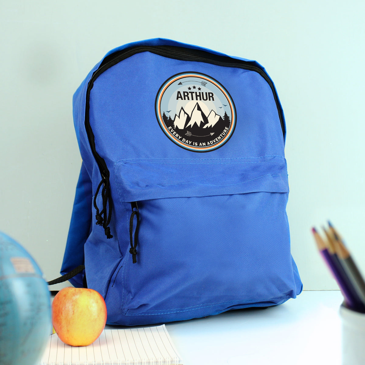 Personalised Adventure Blue Backpack | Textiles