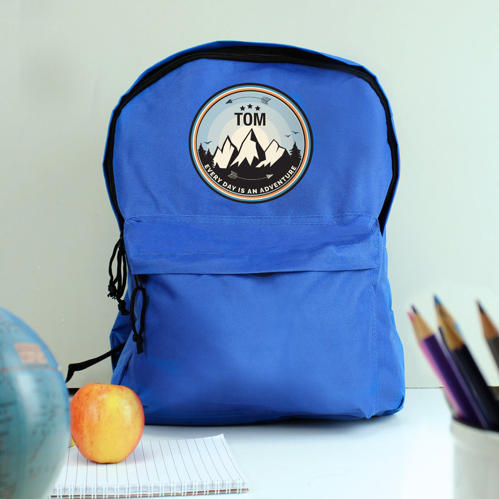 Personalised Adventure Blue Backpack | Textiles